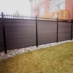 composite fencing with aluminum lattice