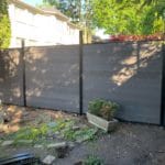 composite fence with aluminum posts